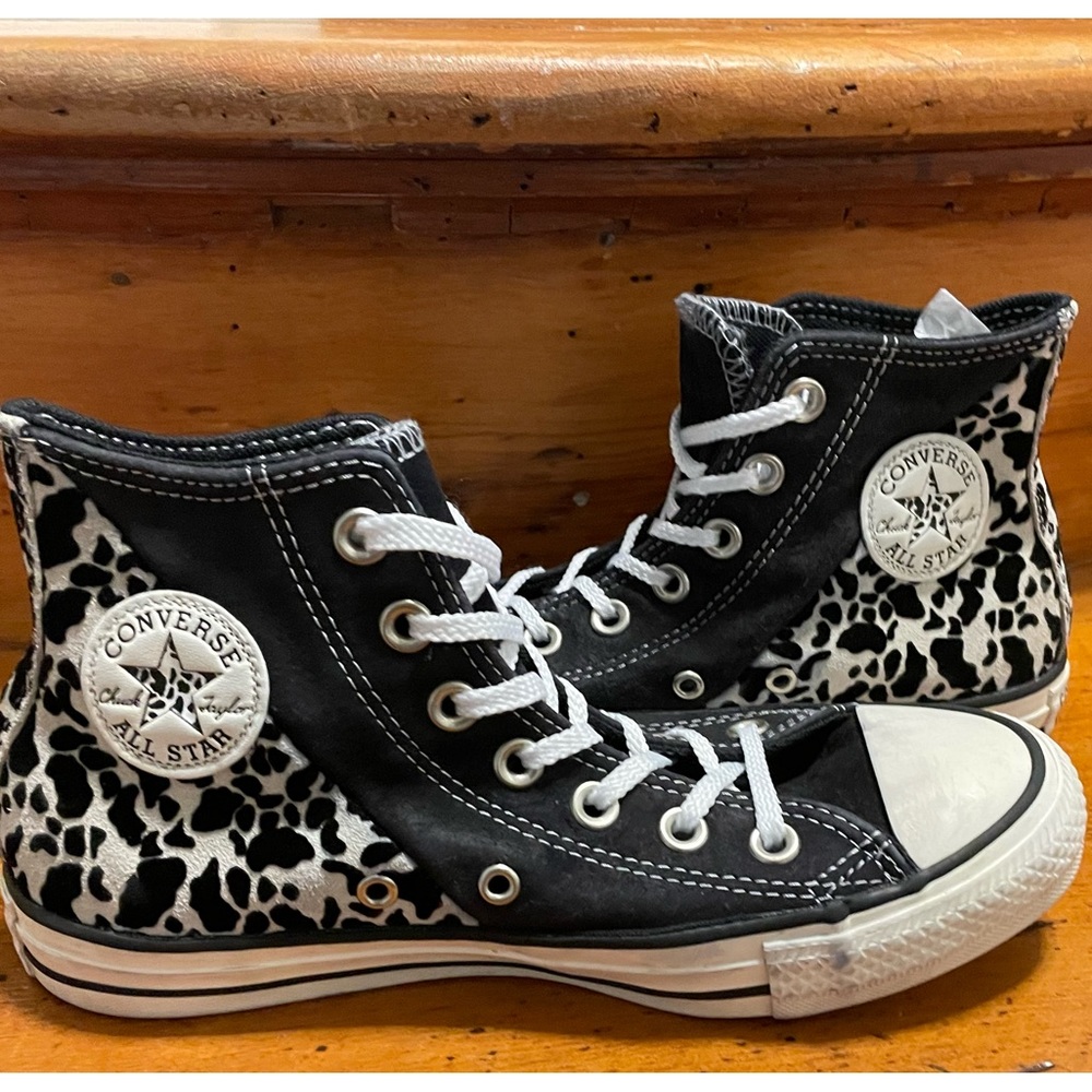 Women’s Custom Cow Print Converse Shoes